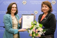 ASV vēstniecībā Latvijā pieņemšana par godu Latvijas vēstniecības Īrijā vadītāja vietniecei Vijai Bušai