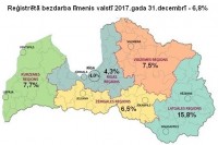 Latvijā reģistrētā bezdarba līmenis decembrī pieaudzis līdz 6,8%