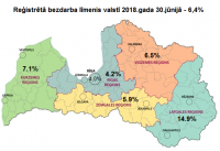 Bezdarba līmenis Latvijā jūnija beigās saglabājies 6,4% apmērā