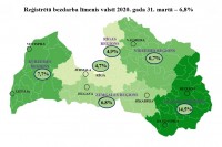 Reģistrētā bezdarba līmenis Latvijā marta beigās sasniedzis 6,8%