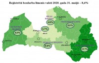 Reģistrētā bezdarba līmenis Latvijā maija beigās sasniedzis 8,4%