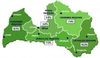 Latvijā reģistrētā bezdarba līmenis aprīlī sarucis par 0,3%