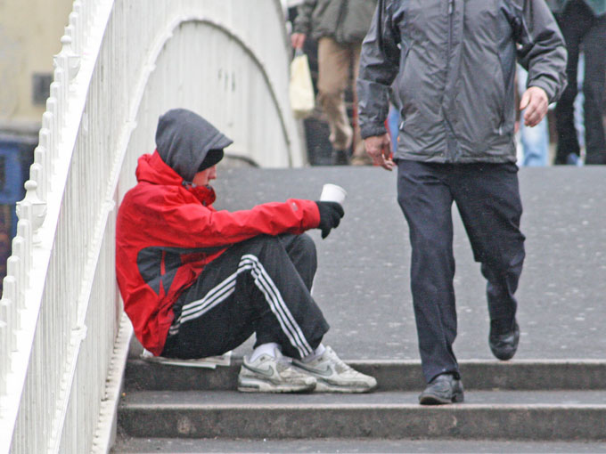 Dublinas bezpajumtnieku vidū izplatās galēja nabadzība