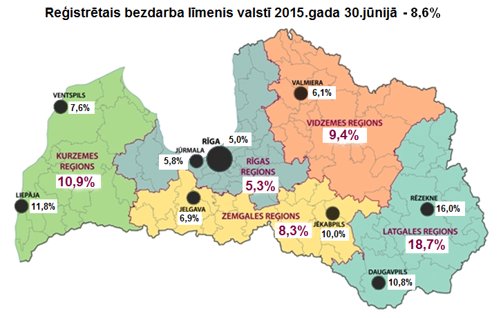 Bezdarba līmenis Latvijā jūnijā saglabājas nemainīgs – 8,6%