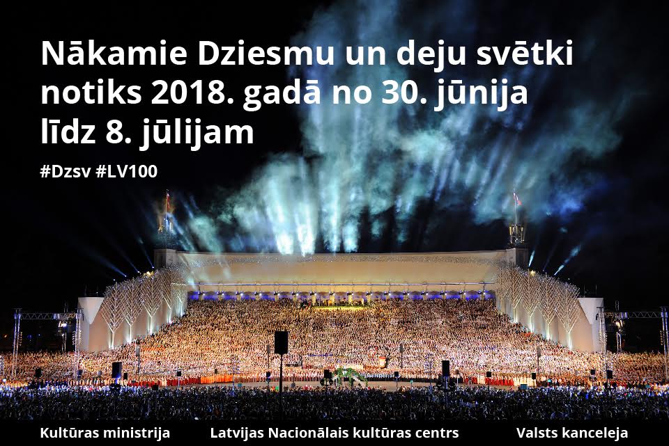 1.februārī sāksies Dziesmu un deju svētku dalībnieku individuālā reģistrācija