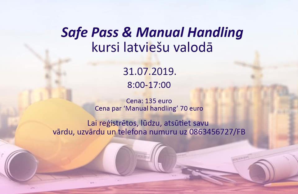 Safe Pass un Manual Handling kursi latviešu valodā