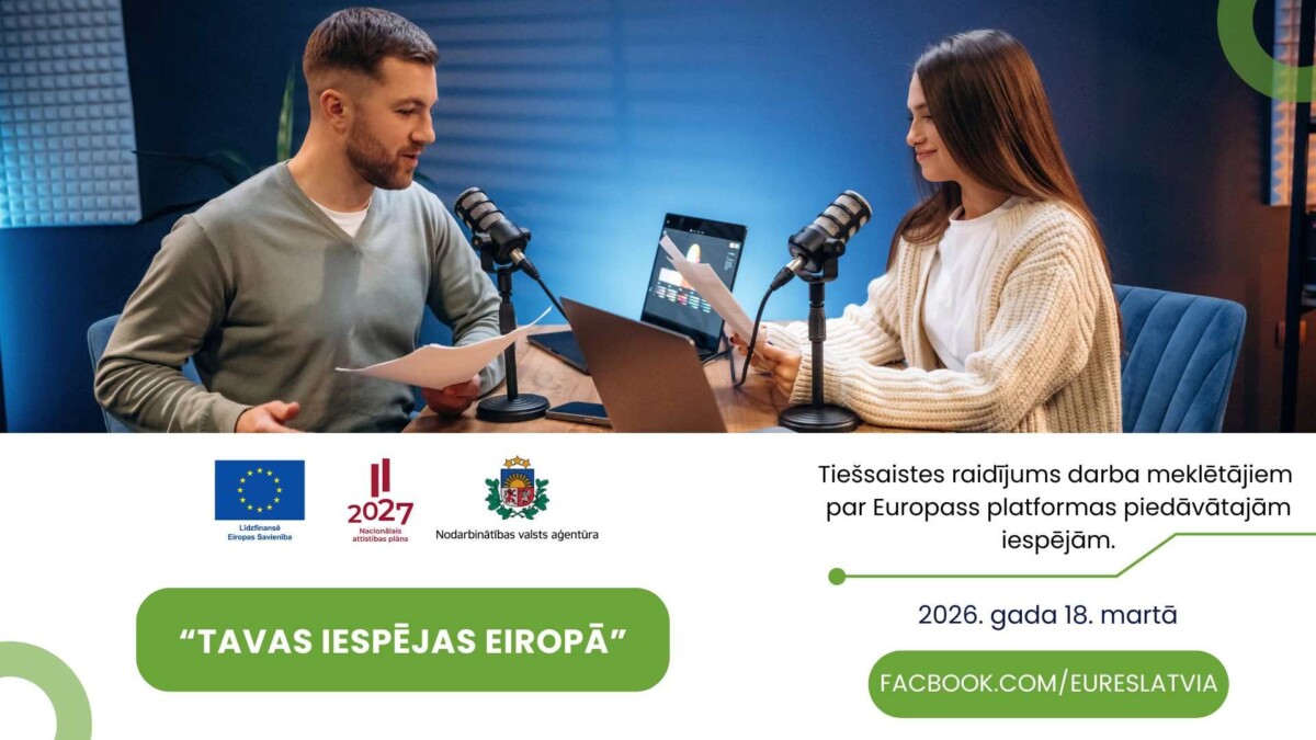 Tiešsaistes raidījums “Tavas iespējas Eiropā”: kā Europass var palīdzēt darba meklēšanā
