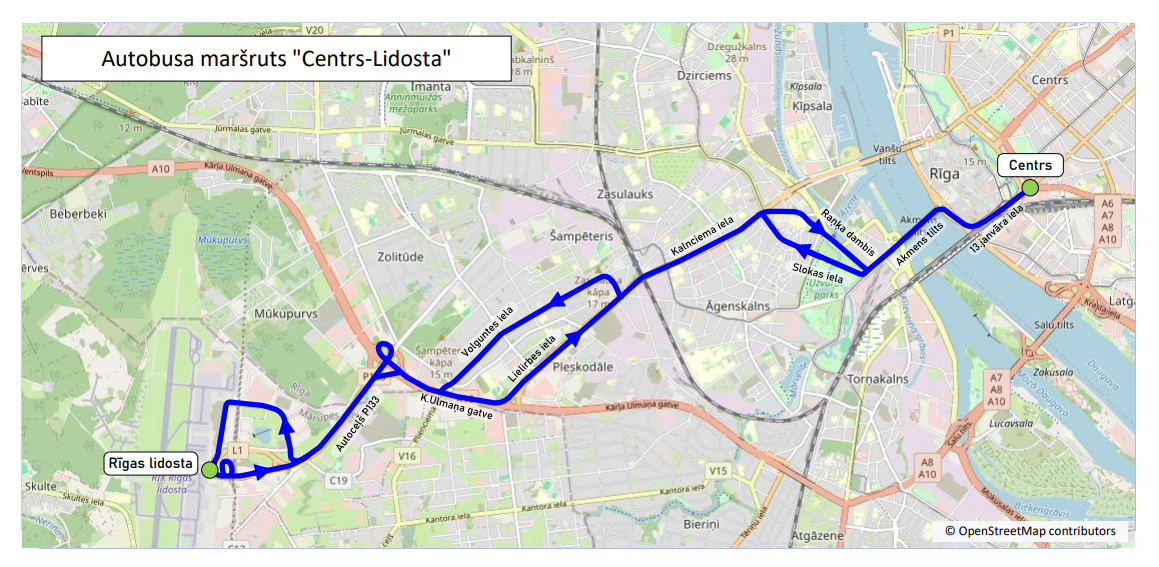 No 18. aprīļa tiks ieviests nakts autobusa maršruts N22 “Centrs–Lidosta”